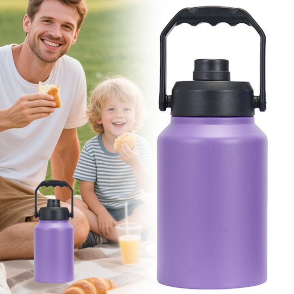 1 Gallon Outback Jug Stainless Insulated Water Bottle With Lid And Handle Double Wall Vacuum Insulation 12 Hour Long Lasting Insulation