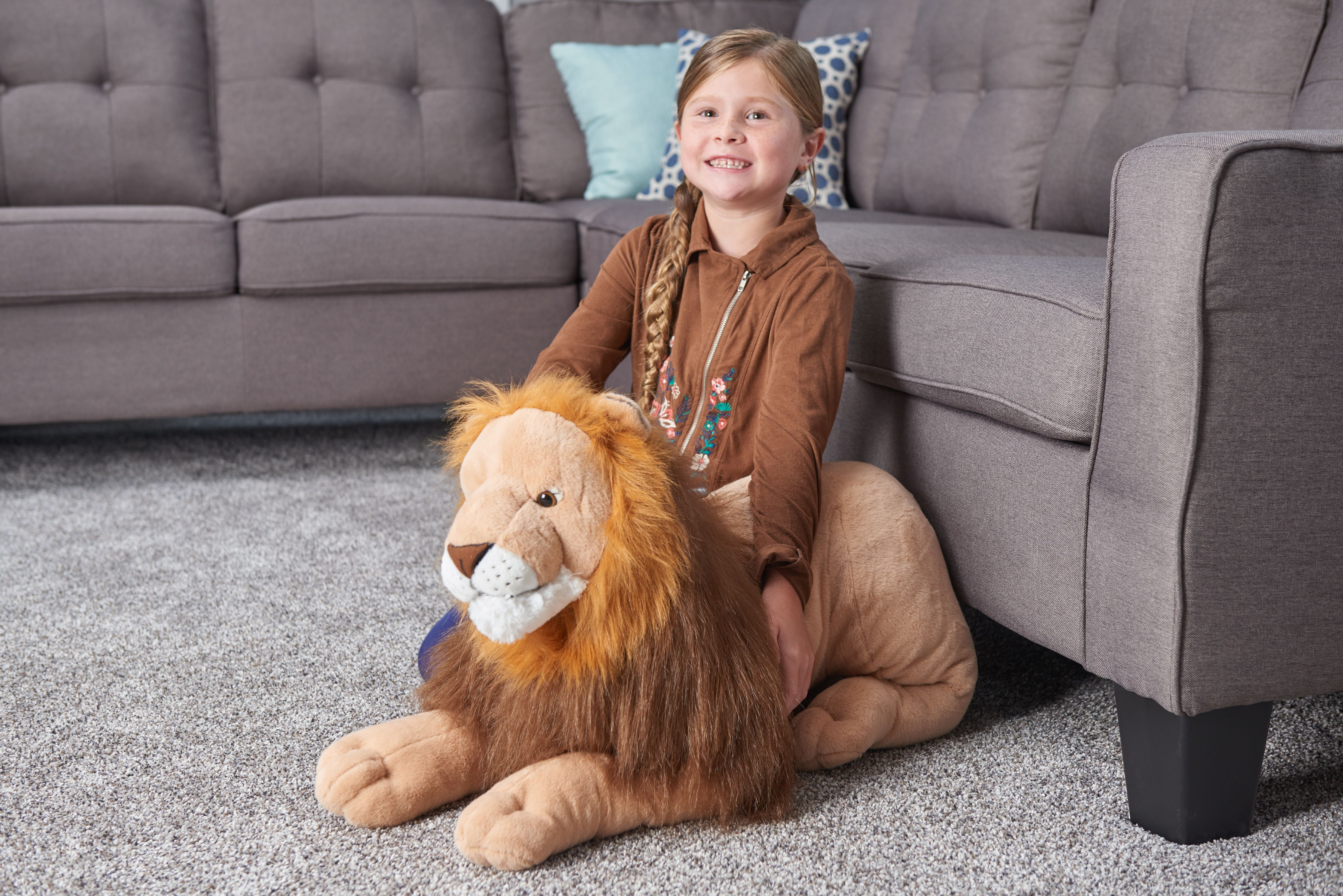 Wild Republic Jumbo Lion Plush, Giant Stuffed Animal, Plush Toy, Gifts for Kids, 30 Inches