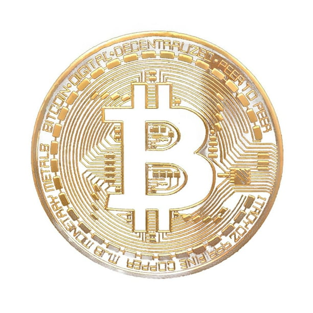 Moneda de Bitcoin chapada en oro Souvenirs Moneda de colección física de metal (Oro)