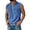 Blue, variant on Men's Half-Zip Retro Vest Lightweight Breathable Sleeveless Casual Layering Tops for Summer Outdoor Sports Hiking Daily Wear Travel Adventure Blue 2XL
