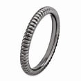 thumbnail image 3 of Sterling Silver Stackable Expressions Black-plated Rice Ring - Size 5, 3 of 3