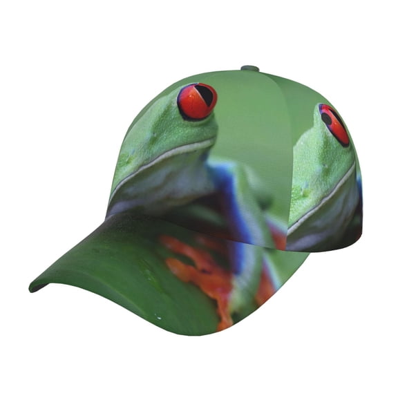 Rateoe Red-Eyed Tree Frog-1 Pattern Men’s Baseball Cap – Adjustable Curved Brim Hat, Soft Cotton Sports Cap for Outdoor, Casual, and Everyday Wear, Comfortable & Breathable