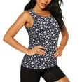 thumbnail image 2 of Salouo Daisies Flowers Pattern Workout Tank Tops for Women,Gym Exercise Sleeveless Running Loose Athletic Top Fit Yoga Tops Active Shirts-Small, 2 of 7