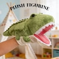 thumbnail image 5 of 7in Crocodile Hand Puppet, Soft Fabric Alligator Glove Toy, Interactive Storytelling Animal Puppet, Role Play Plushie, Movable Mouth Crocodile Figurine Prop, 5 of 7
