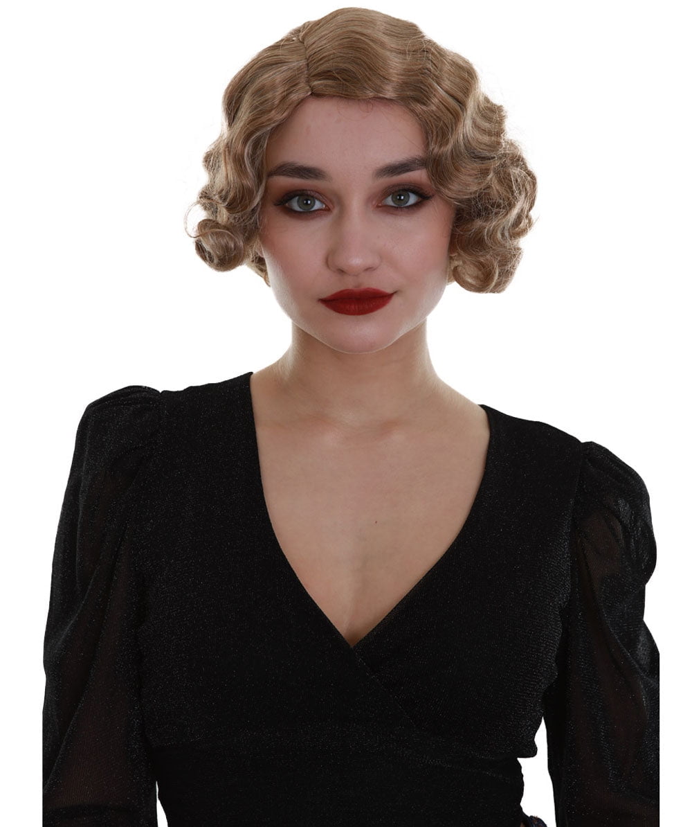 Roaring 20's | Women's Blonde Color Wavy Shoulder Length Trendy Roaring 20's Wig