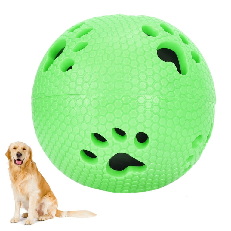 Pet Squeaky Chewing Balls Chewing Spiky Ball Non Pet Toy Supply Bright Colors Pet Toys Ball For Playing For Pet Tooth Cleaning Blue Paw Print Green
