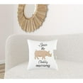 thumbnail image 2 of White Beige Chubby Unicorn Throw Pillow, 2 of 5