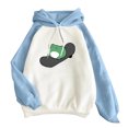 thumbnail image 1 of Sudaderas lindas de las mujeres Skateboarding Rana manga larga sudadera con capucha Tops, 1 of 5