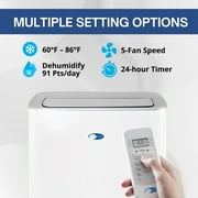 مكيف هواء محمول ذكي مزود بتقنية Wi-Fi من Whynter MultiCool مع مزيل للرطوبة بمساحة 450 قدمًا مربعًا Efficacy ARC-0850XP 12000 وحدة حرارية بريطانية (ASHRAE) 8000 وحدة حرارية بريطانية (SACC)