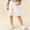 White, variant on NAISIBABY Girls Shorts with Pockets Size 12, Rolled-Cuff Elastic Waist Cotton Linen Summer Casual Fashion Shorts Khaki (5-15T)