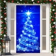 thumbnail image 5 of Darzheoy Christmas Door Curtain with Snowman and Santa Print Hanging Cloth Decor for Indoor Party Background, 5 of 6