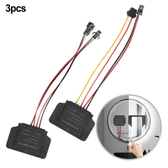 12V 3A On/Off Single/Three Color Smart Led Mirror Touch Sensor Switch For Mirror Single Color Smile Home
