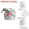 thumbnail image 4 of Fuzoiu Flamingo Flower Print Santa Hat Christmas Hat for Adults,Santa Hats with Pompom, Unisex Xmas Holiday Hat for Christmas New Year Festive Party Supplies, 4 of 6