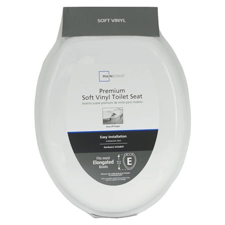 Mainstays Premium Elongate Soft Toilet Seat, Easy-off Hinge