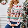 thumbnail image 2 of Cute Ulgy Christmas Sweaters for Women 2025 Long Sleeve Crewneck Xmas Knitted Pullover Sweater Jumper Tops, 2 of 7