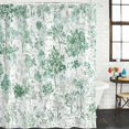 thumbnail image 3 of Green Botanical Waterproof Fabric Shower Curtain,Watercolor Spring Floral Summer Waterproof Fabric Shower Curtain for Bathroom Curtains Bathtubs Hotel Shower Curtains with 12 Hooks Extra Long 72x84, 3 of 8