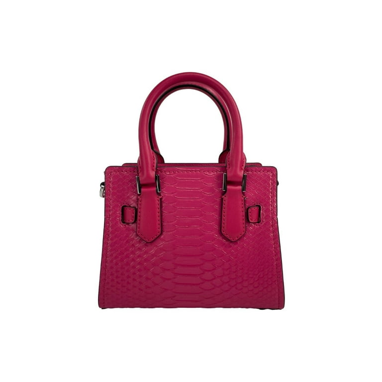 Michael Kors Hamilton Xs Pink Snake Satchel Crossbody