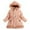 Pink, variant on Krdevn Winter Warm Thickened Hooded Long Coat for Girls Toddler and Big Thermal Padded Jacket Outerwear,140/3XL