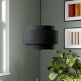 thumbnail image 2 of Evelyn&Zoe Modern/Contemporary 16" Wide Blackened Bronze/Black Pendant, 2 of 8
