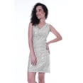 thumbnail image 4 of Moomaya Robes Sexy pour Femmes Paillettes Bodycon Sans Manches Mini Robe de Soirée, 4 of 7