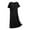 Black, variant on Kureaily Nightgowns For Women With Built In Bra V Neck Short Sleeve Sleepwear Casual Loose Nightshirts Soft Comfy Sleepshirts Casual Sleepwear