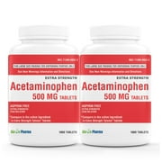 Acetaminophen Tablet- 500 mg - 1000 Count-  2 Pack