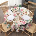 thumbnail image 3 of Chihuahua Dog and Flower Round Tablecloth 60"x60",Wrinkle Wipeable Table Cloth for Kitchen Dining Room Picnic Patio Party, 3 of 6