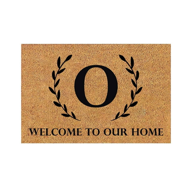 VogueV A-Z Alphabet Doormat - Personalized Entry Rug for Graduation O