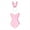 Pink-13, variant on Women's Strapless Overbust Corset Bodysuit - Lingerie Set with Bunny Ears Hair Band