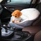 thumbnail image 3 of Asiento para perros, asiento para mascotas, asiento de seguridad para mascotas, cama para perros para coche con bolsillo rejilla negra Gloria Portadores de asiento de coche, 3 of 9