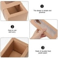 thumbnail image 2 of Spatiy Window Gift Boxes Paper Bakery Boxes Macaron Container for Dessert Candy Donut Muffin Boxes ( Kraft Paper, Small ), 2 of 6