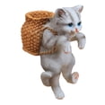 thumbnail image 4 of Estatua colgante de gato Fernando adorno para pecera decoración creativa de Maceta escultura de Jardín figurita de resina gris Estatuillas de gatos, 4 of 8