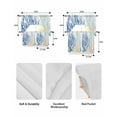 thumbnail image 6 of Coral Blue Green Beige Kitchen Curtains Sets 24 Inch Length with Valance, Summer Coastal Ocean Plant Swag Valances and Tiers Curtain Set Drapes Swag Curtains for Living Room, Bathroom, Bedroom, Cafe, 6 of 6