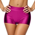 thumbnail image 4 of Women Shorts Carnival Clothes For High Waisted Metallic Booty Shorts Rave Bottoms For Dancing Hot Pants Clubwear Mardi Gras Light Green L, 4 of 6