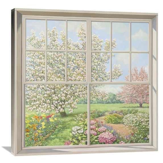 Global Gallery Andrea Del Missier,'Finestra sul giardino' Stretched Canvas Artwork