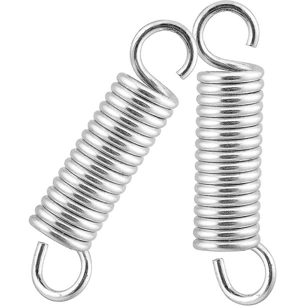 Resorte comprimido extendido, ganchos pequeños dobles, extremos de acero inoxidable de alta resistencia, resortes de repuesto, resorte de tensión