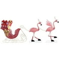 thumbnail image 1 of Haute Decor Flamingo Reindeer Sleigh LED Outdoor Christmas Yard Decoration, 1 of 2