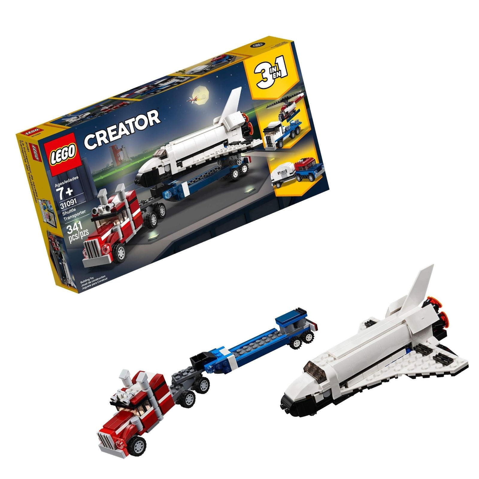 341 Pieces LEGO Creator 3in1 Shuttle Transporter 31091 Building Kit