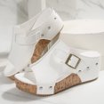 thumbnail image 2 of SACFOF Womens Wedge Sandals With Strap for Dressy Ladies Sandals Casual 2.56 Inch Wedge, 2 of 6
