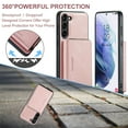 thumbnail image 4 of SaniMore Case for Samsung Galaxy A54 5G 6.6" 2023, PU Leather Case Detachable Magnetic Zipper Wallet Card Slots Kickstand Wireless Charging Anti-drop Shockproof 360° Protection Cover, Pink, 4 of 7