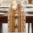 thumbnail image 3 of Table Runners 72 Inches Long Dress Scarves, Western Texas Star Vintage Farmhouse Kitchen Table Runner, Coffee Tablerunners, Retro Farmhouse Yellow Brown Wooden 16x72 Inch, 3 of 9
