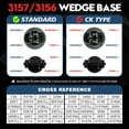 thumbnail image 4 of VEHICODE 3156 3157 3457A 4057 4114 4157NA LED Bulb Red Tail Brake Turn Signal Light 3047 3057 3157A 3357 3757A Auto Taillight DRL Running Miniature Lamps 12V 24V Replacement (4 Pack), 4 of 7