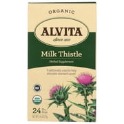 Alvita Milk Thistle Herbal Supplement Tea Bags, 24 Bag