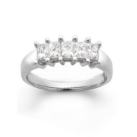 2 Carat Princess Cut Diamond Eternity Band In 14k White Gold Fascinating Diamonds