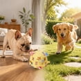 thumbnail image 6 of AuroraX Dog Toys for Small Dogs Balls Soft Dog Toy for Fetch Squeaky Interactive Colorful Durable Dog Toys for Outdoor Play Yellow National Dog Day International Cat Day, 6 of 7