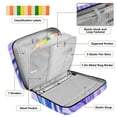 thumbnail image 4 of Haosy Accordion File Organizer Zipper Binder 500 Sheet 6-Tab Expanding File Folder Multi-Pocket 1.2 Inch 3 Ring Blue Purple Palm Leaves, 4 of 7