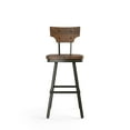 thumbnail image 2 of Amisco Ferguson 30 In. Swivel Bar Stool - Light Brown Distressed Wood / Dark Grey Metal, 2 of 7