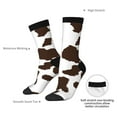 thumbnail image 4 of Rateoe Brown Cow for Women Casual Calf Socks - Cute Crew Socks - Thin Soft Above Ankle Socks Size 5-11, 4 of 6
