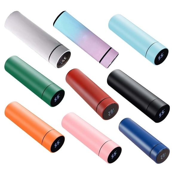 Smart Water Bottle Basdi Led Temperature Display Water Bottle - Double Walled Vacuum Insulated Sports Bottle | 12-Hour Cooling/Warming, Leak-Proof, Smart Hydration for Travel and Gym, A