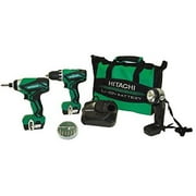 Factory-Reconditioned Hitachi KC10DFL2 12V Peak Cordless Lithium-Ion 3-Tool Combo Kit (Refurbished)